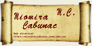 Miomira Cabunac vizit kartica